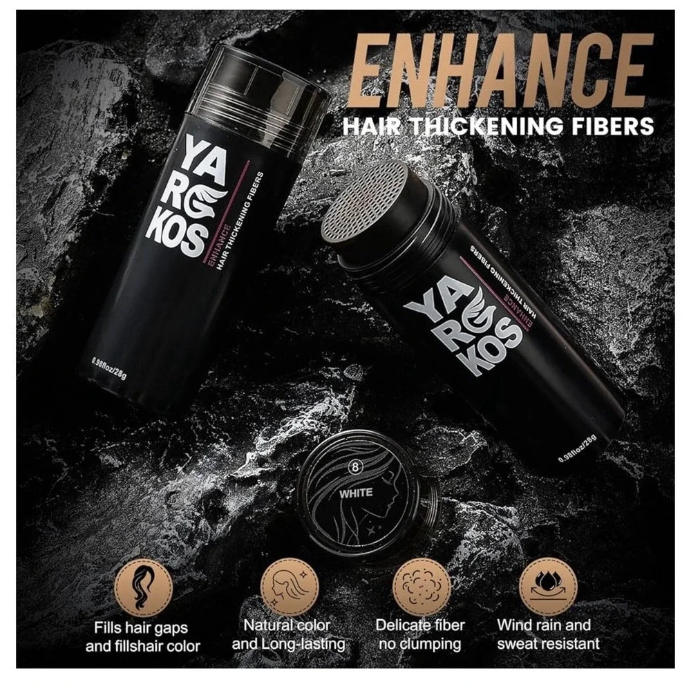 Yarkos Enhance Hair Thickening Fibers Dark Brown #4 Instant Coverage 28g 0.98oz